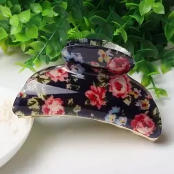 Большой размер Высокое качество Цветочная акриловая заколка для волос Блестящие крабики для волос для женщин Девушка Аксессуары для волос Может захватывать густые волосы