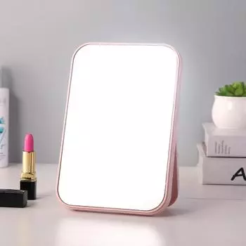 Большой размер зеркала для макияжа, настольное простое складное туалетное приспособление, портативное большое квадратное зеркало для принцессы, зеркало для макияжа розовый