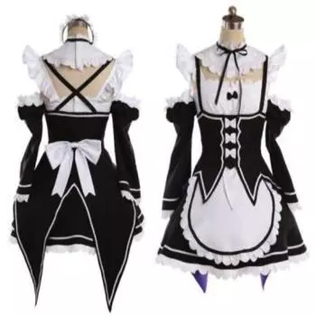 Большой размер Жизнь в другом стиле Рам Рем Косплей горничная Одежда XXXL TOKYO GOODS MARKET [Pyuribon] ReZERO - Стартовый мир - Мальчики Мужская