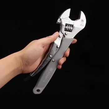 Большой разводной гаечный ключ с большим отверстием, разводной гаечный ключ, регулируемый угловой скользящий гаечный ключ, 10 дюймов, бытовые инструменты для ремонта автомобилей