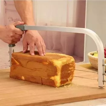 Большой регулируемый 3-лезвийный резак для торта, прослойка для торта, сделай сам, бытовые инструменты для выпечки, выравниватель, пила из нержавеющей стали серебряный