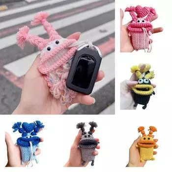 Большой рот автомобильный ключ чехол мультфильм универсальный пульт дистанционного ключа брелок чехол смешной ключ