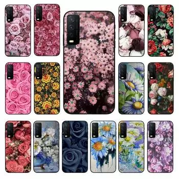 Большой ряд розовых цветов ромашки, чехол для телефона для vivo Y31 Y30 Y33S Y11S Y12S Y17 Y20 Y21 Y21S Y1S Y53S Y15 Y19 Y91C V23, чехлы VIVO Y1S
