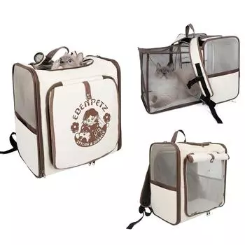 Большой рюкзак для домашних животных, собак и кошек, дышащая, расширяемая сетка, палатка для кошек, сумка-переноска для домашних животных