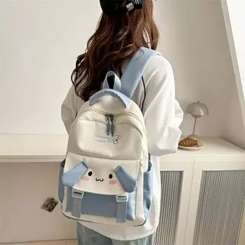 Большой рюкзак для простого отдыха и путешествий 2024 года, новая корейская версия, компьютерный рюкзак для студента колледжа, женский чёрный