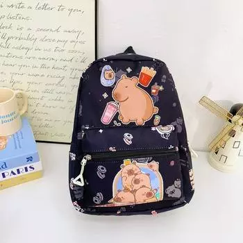Большой Рюкзак Вместимости Капибара Детский Повседневный Мультяшный Животный Школьный Рюкзак Дышащий Small