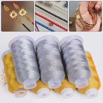 Большой рулон ниток для ручного плетения из золота и серебра: 3, 6, 9, 12 нитей ювелирных аксессуаров