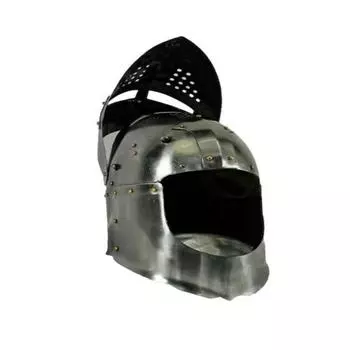 Большой шлем-бацинет на Хэллоуин, кованые вручную рыцарские доспехи Ska