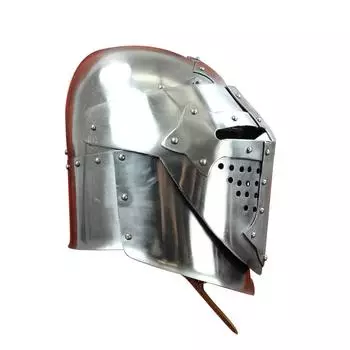Большой шлем-бацинет начала XIV века — сталь 18-го калибра для реконструкции LARP