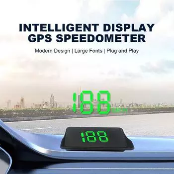 Большой шрифт GPS спидометр лобовое стекло скорость проектор светодиодный дисплей автомобильный GPS MPH детектор цифровой HUD интеллектуальный проекционный дисплей детали автомобиля