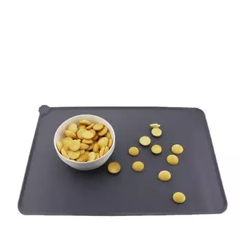 Большой силиконовый коврик для домашних животных, собачьи лапки, коврик для домашних животных, миска для еды для кошек и собак, миска для собак, коврик для автомобиля, коврик для собак 47x30x0.13cm чёрный