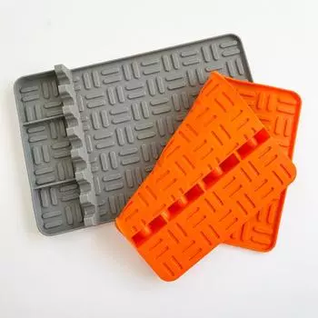 Большой силиконовый коврик для инструментов для гриля, термостойкий, безопасный для микроволновой печи, анти-ожогов, не содержит BPA, пищевой коврик для выпечки серый