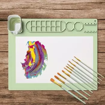 Большой силиконовый коврик для рисования, коврик для рисования своими руками, палитра, моющаяся антипригарная детская доска для рисования в стиле граффити, доска для масляной живописи