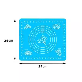 Большой силиконовый коврик, кухонный коврик для замешивания теста, коврик для выпечки, кулинария, торт, кондитерские изделия, антипригарные раскатывающиеся подушечки для теста, инструменты, листы, аксессуары 26x29cm
