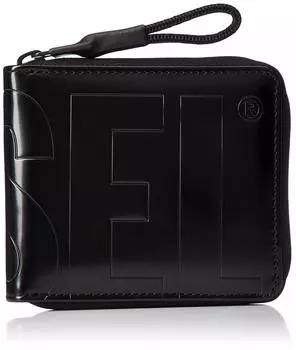 Большой складной кошелек с логотипом на молнии X07319P3892 UNI черный T8013 [Diesel] мужской чёрный