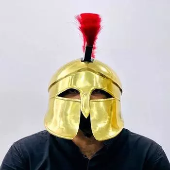 Большой спартанский шлем с красным плюмажем, средневековый стальной шлем с внутренней подкладкой, лучший подарок для него