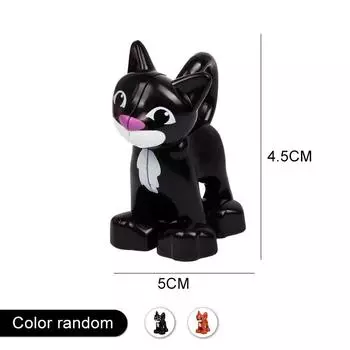 Большой Строительный Блок Серия Животные Домашняя Кошка Собака Ферма Овца Курица Игрушки Для Детей Совместимый Кирпич Большого Размера Обучающий Подарок