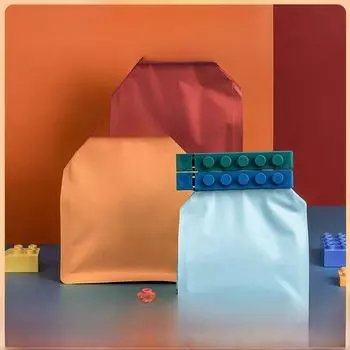 Большой строительный блок, зажим для запечатывания пищевых продуктов - зажим для стержня пластикового пакета для сохранения свежести закусок на кухне.