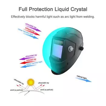 Большой сварочный шлем с автоматическим затемнением, многофункциональная сварочная маска для лица, солнечный сварщик чёрный