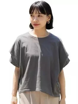 Большой свитер Tuck ONE SIZE [Beams Heart] S/S_TEE женский CHARCOAL.G