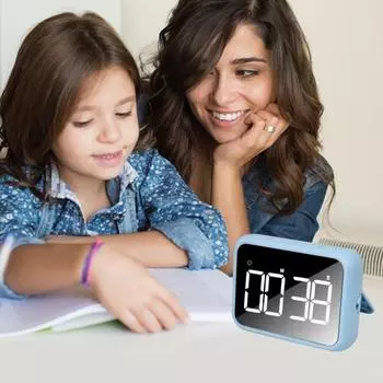 Большой таймер с ночником, портативный магнитный универсальный секундомер с обратным отсчетом на батарейках для приготовления пищи, выпечки в классе зелёный