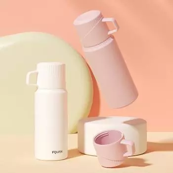 Большой термос 450 мл, нержавеющая сталь 304, изолированная бутылка для воды, кофейная дорожная кружка, чайная чашка, термос, питьевая бутылка, термос 450ml белый