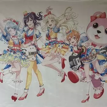 Большой тканевый постер Bang Dream Hello Happy World