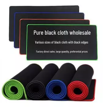 Большой толстый коврик для мыши из чистой черной ткани для ноутбука, офиса, игр или использования на столе 180x220x2mm