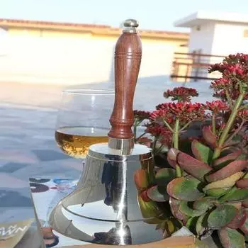 Большой тяжелый твердый громкий колокольчик для свадьбы, рождества, школы 27,94 см, полированный