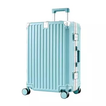 Большой ультра-тихий двухместный чемодан с USB-портом TSA, в комплект входит скрытая переноска для переноски, бизнес-синий [VECELO], вместительный, легкий, ударопрочный,