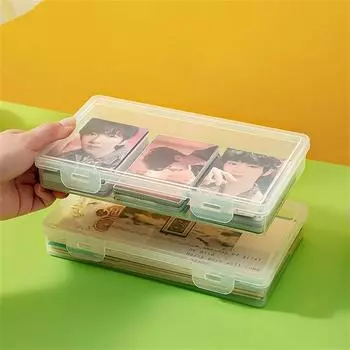 Большой вместительный держатель для фотокарточек, прозрачный контейнер, органайзер для коллекции карточек, чехол для фотокарточек Style1