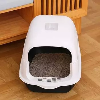 Большой вместительный кошачий туалет с защитой от брызг, туалет для домашних животных, песочница для домашних животных, товары для животных красный