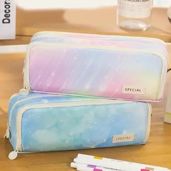 Большой вместительный милый пенал с 3 отделениями, сумка для ручек, пенал для школы, подростка, девочки, мальчика, мужчины, женщины, школьные принадлежности