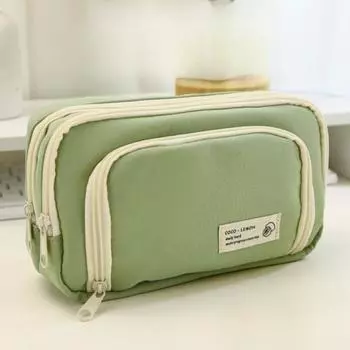 Большой вместительный многофункциональный японский высокоэстетичный пенал для учеников начальной и средней школы с простым пеналом в стиле Instagram чёрный