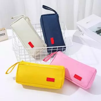 Большой вместительный пенал, канцелярские принадлежности, милый подарок для мальчиков и девочек, сумка для ручек, пеналы для хранения, школьные и офисные принадлежности жёлтый