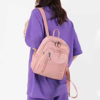 Большой вместительный рюкзак через плечо, легкий водонепроницаемый дорожный рюкзак, мини-портативный рюкзак, однотонная школьная сумка для школьников