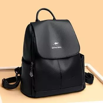 Большой вместительный рюкзак для поездок на работу, женская сумка для отдыха на природе, дорожная сумка для работы и учебы чёрный