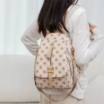 Большой вместительный рюкзак с принтом, женский легкий рюкзак, дорожная сумка для отдыха на открытом воздухе хаки