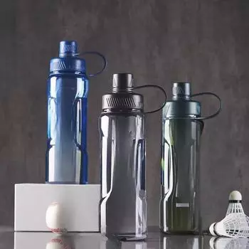 Большой вместительный спортивный чайник для фитнеса. Устойчивые к падениям и герметичности пластиковые летние чашки для мальчиков и высокотемпературные космические чашки для ПК. 1000ml чёрный