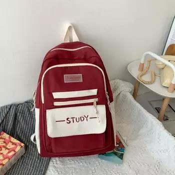 Большой вместительный студенческий рюкзак с несколькими карманами, школьный рюкзак Kawaii из нейлона, школьная сумка для девочек синий