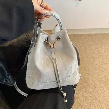 Большой вместительный женский рюкзак для женщин, новый стиль, насос с сумкой-ведром, модная универсальная сумка через плечо