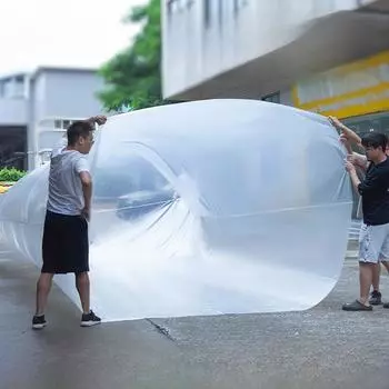 Большой водонепроницаемый чехол для автомобиля из полиэтилена — толстый, влаго- и пыленепроницаемый, полная герметичность