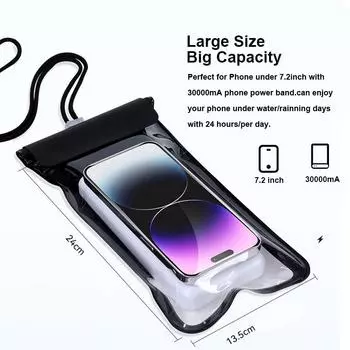 Большой водонепроницаемый чехол для телефона, универсальный водонепроницаемый чехол-сумка