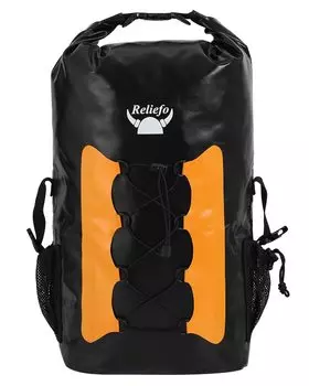 Большой водонепроницаемый рюкзак большой емкости 40 л спортивная сумка мешок сворачивающийся верх кемпинг водонепроницаемый рюкзак с внутренним карманом [Reliefo] (оранжевый)