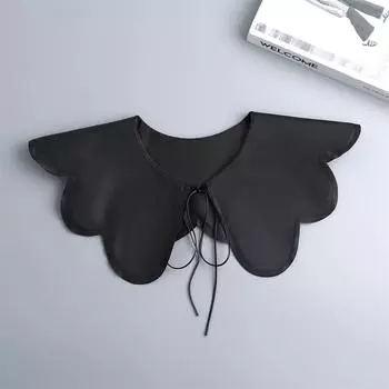 Большой воротник Артефакт Верхнее пальто Поддельный воротник Поддельный воротник Шаль Воротник Модный кукольный воротник Накидка Жилет Аксессуары чёрный