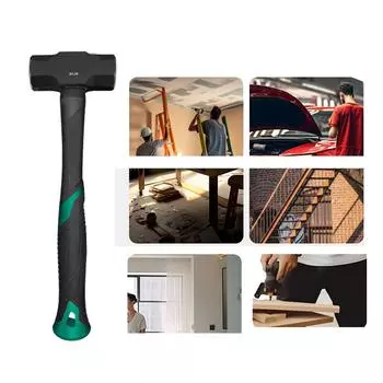 Большой восьмиугольный молоток, многофункциональный портативный деревообрабатывающий молоток с длинной ручкой, специальный молоток, деревообрабатывающие инструменты, аксессуары 2LB-J