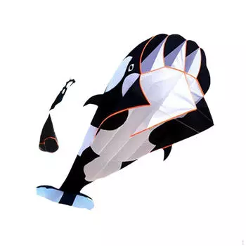 Большой воздушный змей в виде дельфина, воздушные змеи для улицы, мультяшный гигантский парящий мягкий пляж для полетов