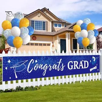 Большой выпускной баннер 2024 года. Поздравление с выпускным фоном. Выпускной знак во дворе. Товары для выпускного вечера. Small B