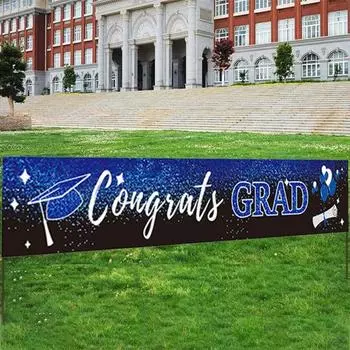 Большой выпускной баннер 2024 года. Поздравление с выпускным фоном. Выпускной знак во дворе. Товары для выпускного вечера. Small B