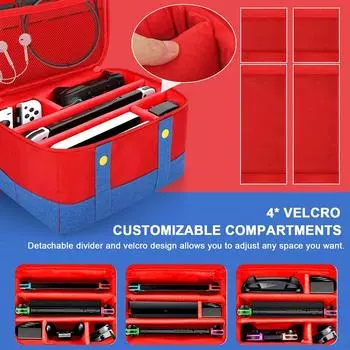 Большой защитный чехол для Nintendo Switch, OLED-консоль Pro, контроллер, дорожная сумка для хранения, чехол для аксессуаров для переключателей